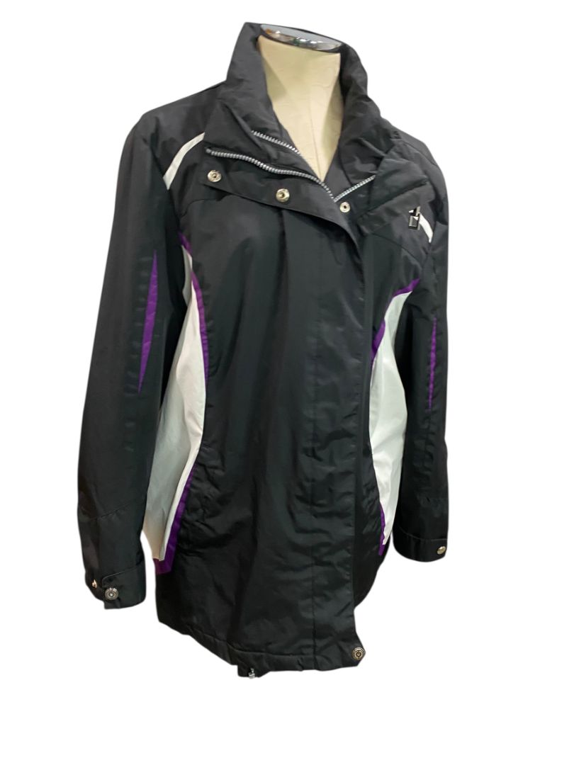 Size 2X Zero Xposur Womens Black Purple Coat Shell and Zip In Lining