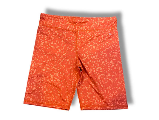 Large (14.5-16.5) Xersion Girls Youth Shorts Orange Print Quick Dry