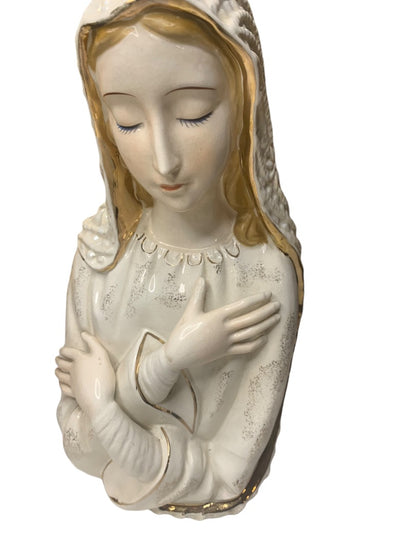 Artmark Originals Japan Virgin Mary Madonna Hand Painted Ceramic Planter