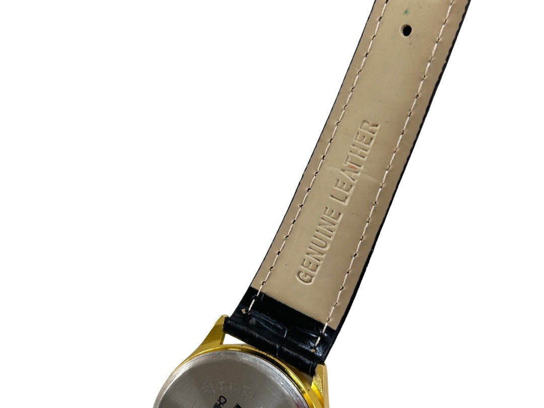 Ladies Quartz Movement Wristwatch Goldtone Roman Numerals For Parts Salvage