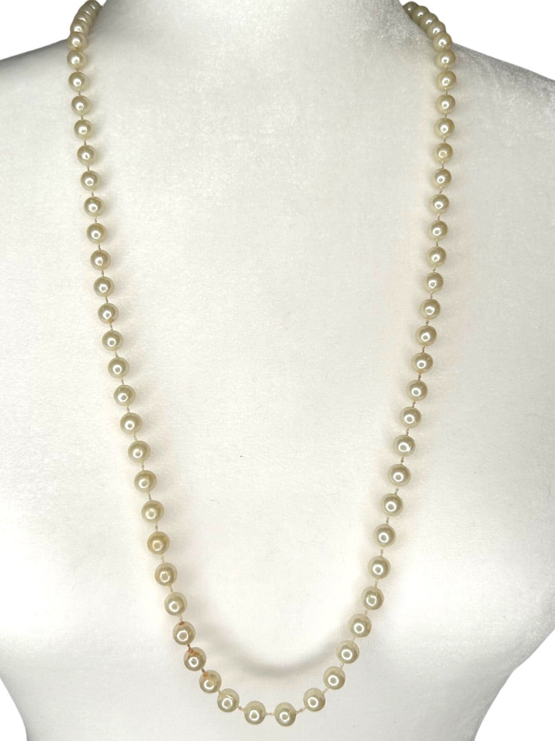Strand of Faux Pearls 30" Necklace String No Clasp