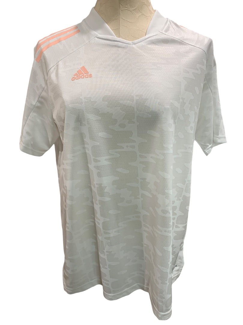 XL Adidas Women's New Condivo 21 White Glo Pink Jersey GL7725