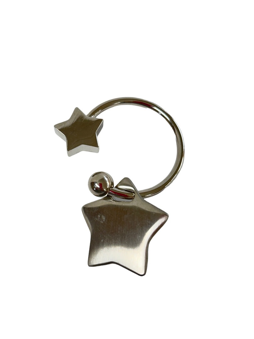 Silvertone "You Make a Difference" Keychain Star Design Key Ring