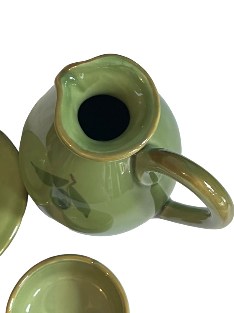 Crate & Barrel Italian Pottery Olive Serving Set
