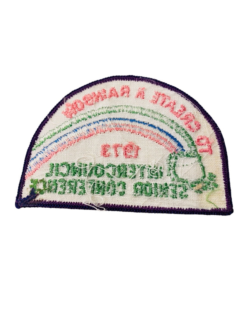 Girl Scout Patch Vintage 1973 Intercouncil Senior Conference "To Create a Rainbow"