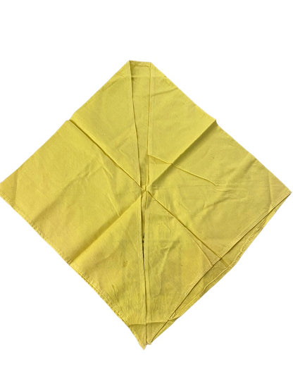 Vintage Bandana Yellow Unit Leader Delmont Scout Reservation Valley Forge Council 15 x 14"