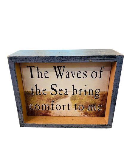 Tabletop Plaque Dual Sided Beachy "Welccome to the Beach" 5 x 4"