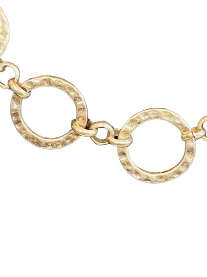 Goldtone Necklace Circles 18.5" Lobster Clasp