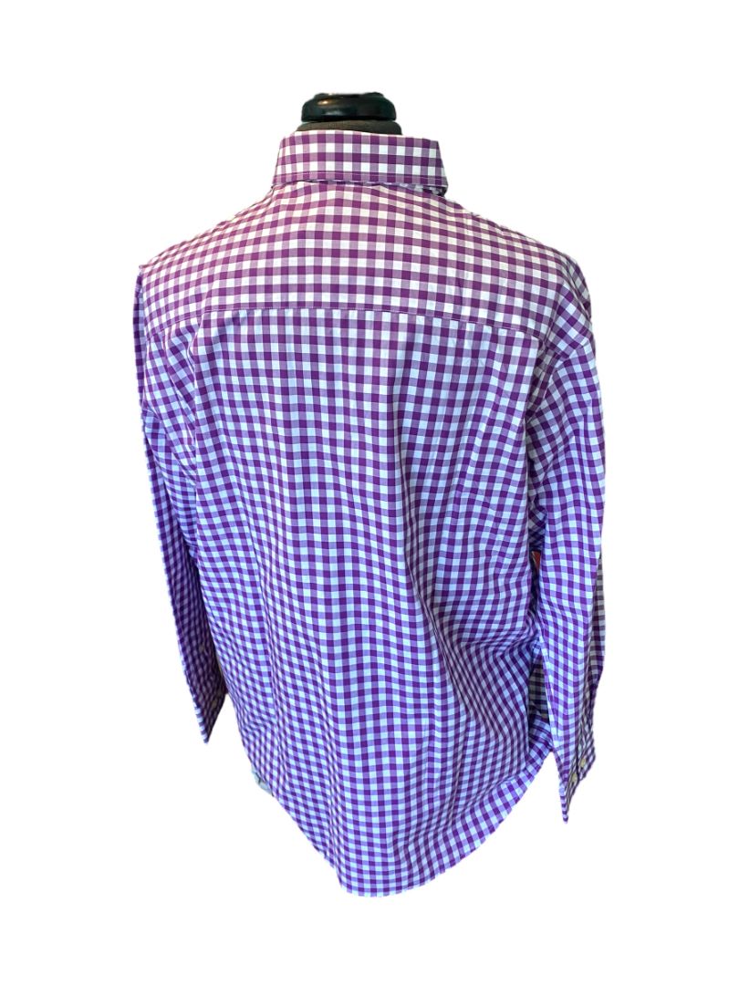 XL Washington Huskies Men's Button Down Gingham Shirt The W Collection NWT