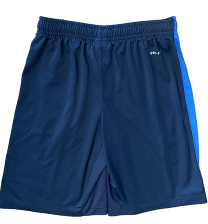 Small Nike Dri-Fit Athletic Drawstring Pull On Shorts Blue Side Pockets 416172-453