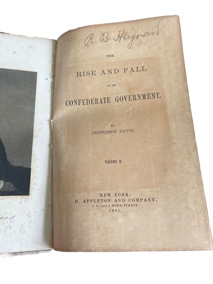 1881 "The Rise and Fall of the Confederate Government" Vol I and II Jefferson Davis Some Damage