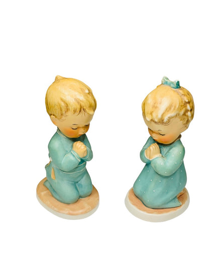 Goebel Figurines Bless Us All A Childs Prayer Boy Girl West Germany Vintage 1960s TMK-4