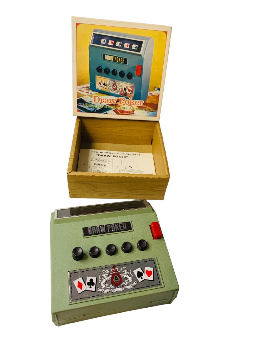 Set of 2 1971 Waco Cordeless Electronic Full Automatic Draw Poker Not Tested In Box Directions