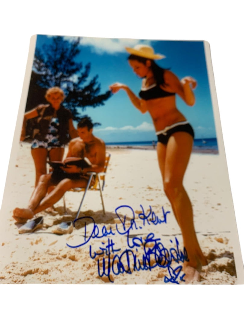 Signed Martine Beswick Behind the Scenes Photo James Bond Thunderball Personalized