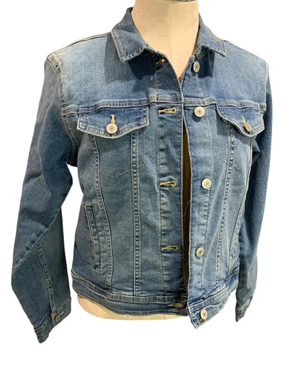 2X (20.5 Plus) There Abouts Girls Denim Jean Jacket Classic Medium Wash