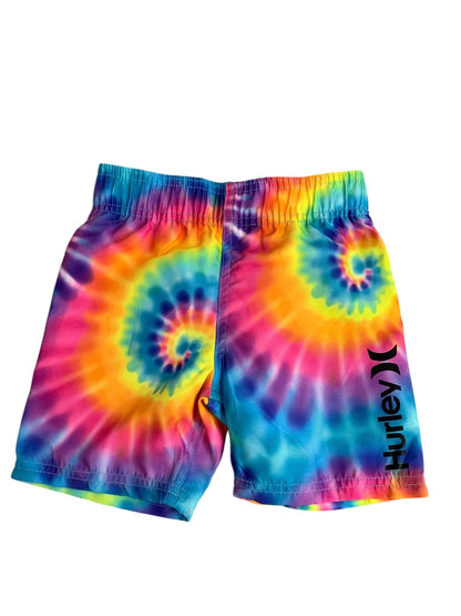 3T Hurley Boys New 2 Piece Swim Set Top Rashguard Shorts Tie Dye