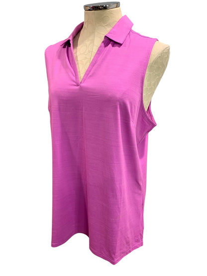 XL Puma Womens New Golf Sleeveless Shirt Collared V-Neck Cloudspun