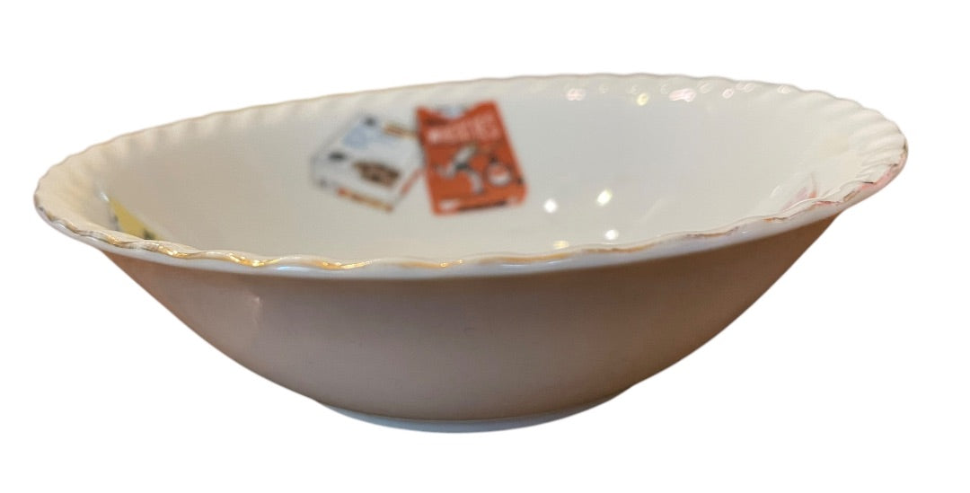 1960s Kelloggs Collectible Ceramic Cereal Advertising Bowl 7 Inch