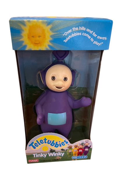 1998 Teletubbies Playskool 6 Inch Tinky Winky Purple Figurine in Box