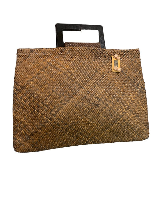 Gerard Collection Woven Wicker Handbag Tote Acrylic Handle