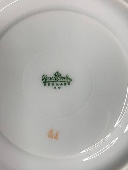 Rosenthal Germany White Velvet Saucer Gold Trim 6 Inch