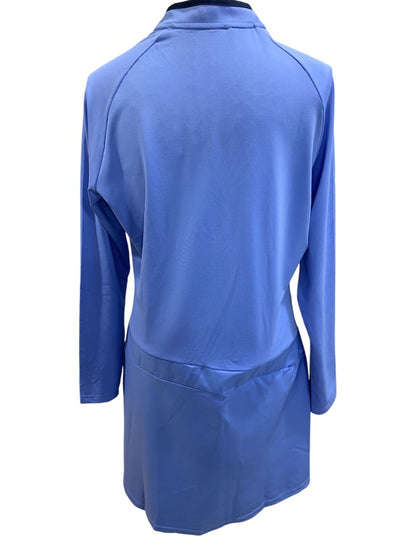 XL Adidas Womens New Long Sleeve Golf Dress and Shorts HS8957 Blue Fusion