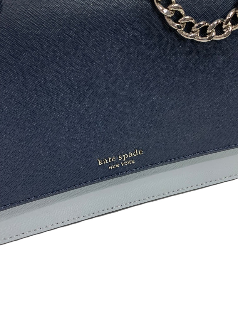 Kate Spade Cameron Converitble Crossbody Navy Blue Gray Saffiano Leather