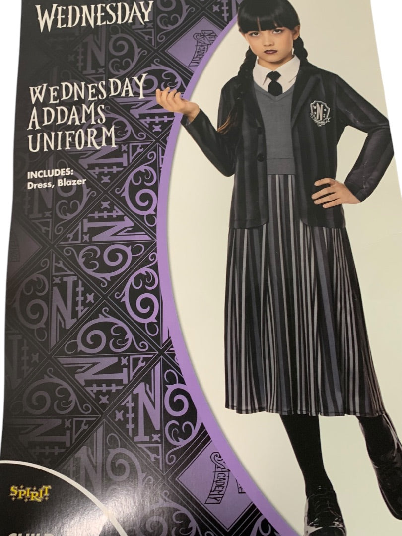 Large (12-14) Wednesday Addams Uniform Costume Girls Dress Blazer