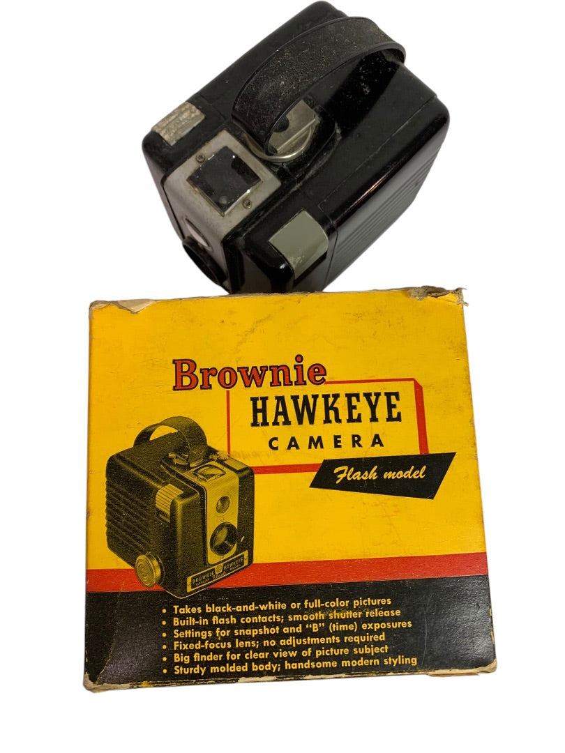 1950s Eastman Kodak Brownie Hawkeye Camera Flash Model Box Instructions