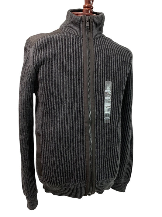 Medium Calvin Klein Mens New Black Full Zip Lifestyle Sweater