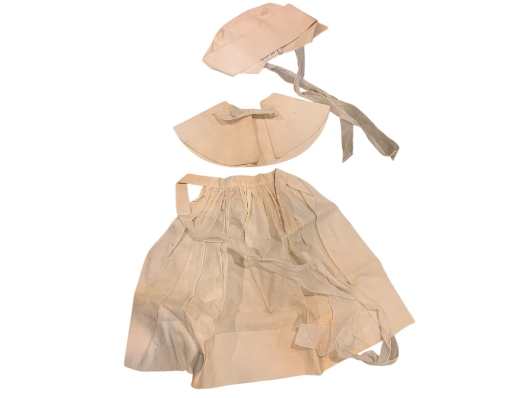Set of 6 Youth Vintage Handmade Costume Pieces Dress Cloak Apron Bonnet
