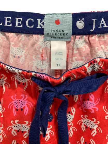 1X Jane & Bleeker Womens New 3 Piece Pajama Set Crab Nautical