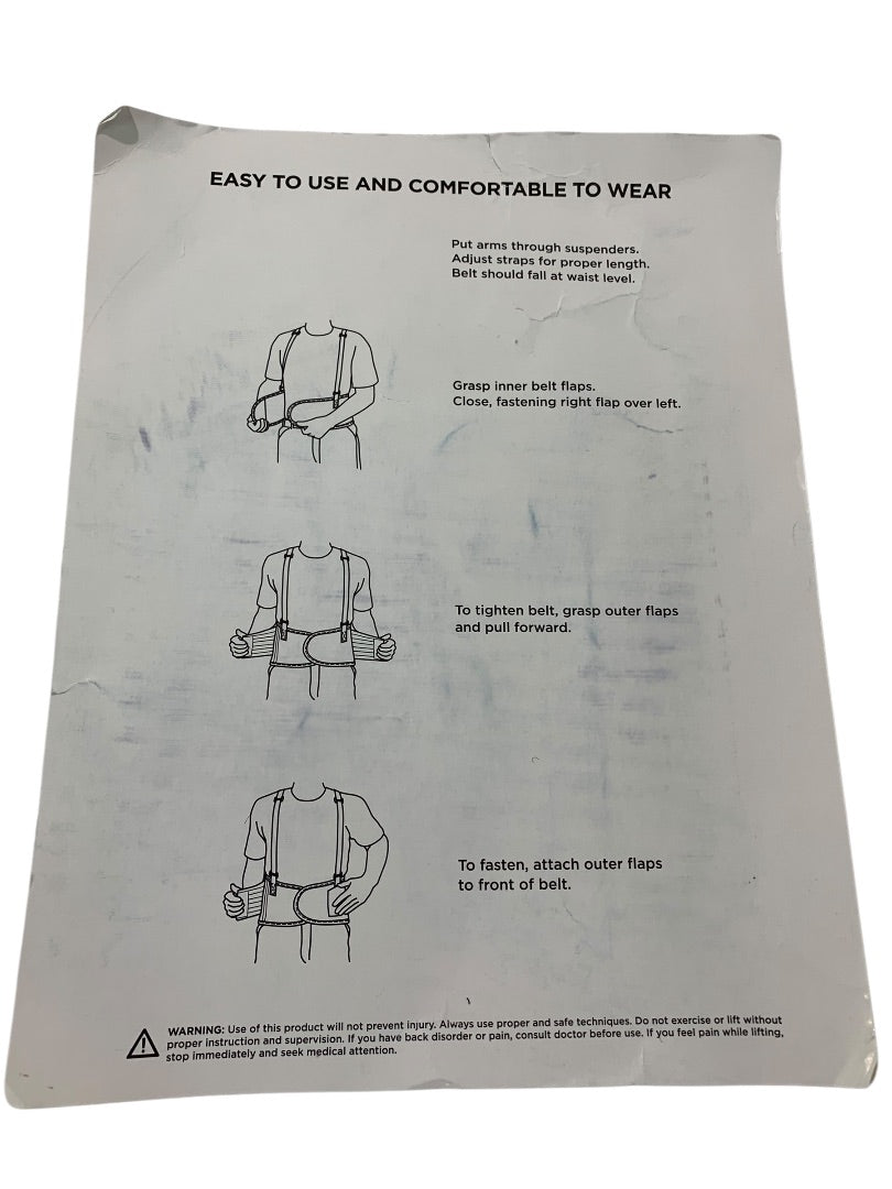 Large Valeo Premium Contoured Back Support Belt 8" Waist 38-44"