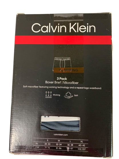Medium Calvin Klein Mens New 3 Pack Boxer Briefs Microfiber