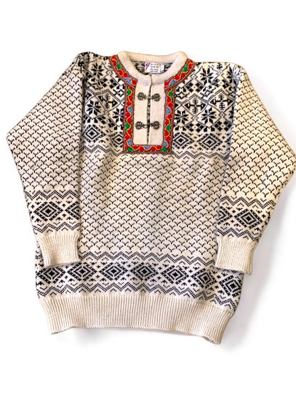 Small Norwegian Wool Pullover Sweater Pattern Norway Unisex