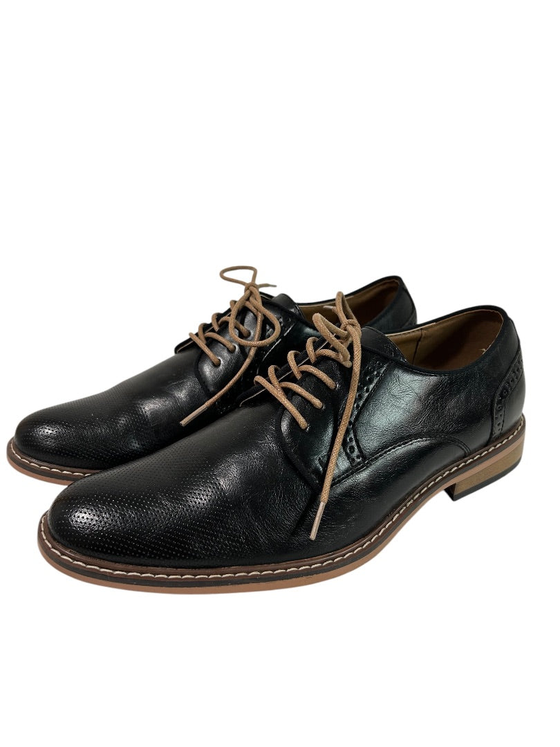 Size 10 Steve Madden Mens Black Oxford Bobby Shoe Lace Up