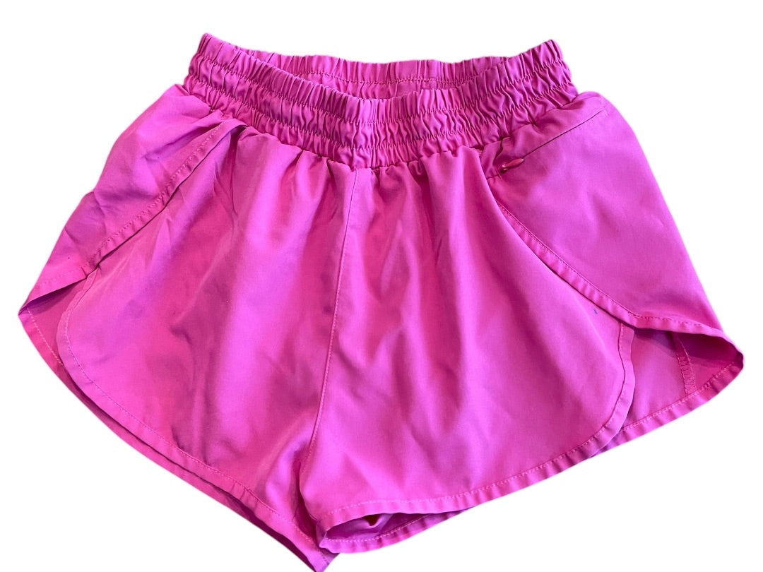 Size 6 Sunzel Lined Running Shorts Womens Lightweight Zip Pocket Pink