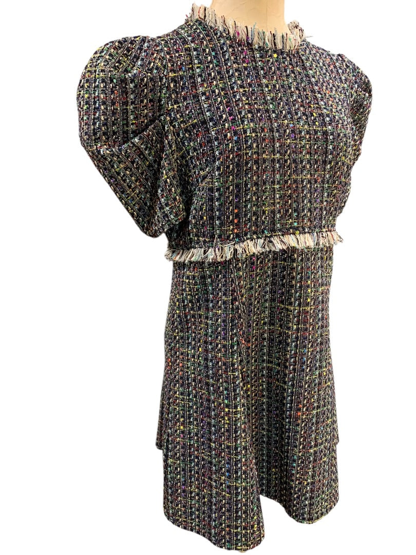 Large Fate Amelia Tweed Dress A-Line New Tulips