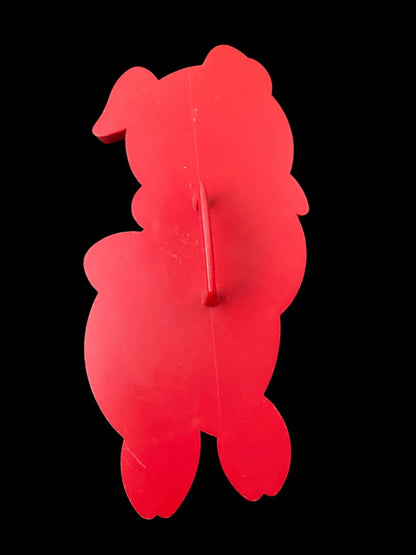 Tupperware 1970s Red Plastic Cookie Cutter USA Porky Pig Figure