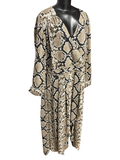 Size 24W INC INternational Concept Snakeskin Pattern Maxi Dress