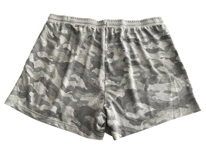 3X June & Delancey Elastic Waist Drawstring Shorts Gray Camoflauge Womens
