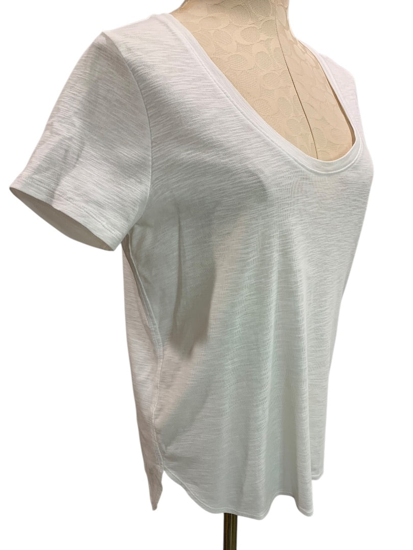 Medium Tommy Bahama Womens White Tshirt Tunic Hi Lo Hem
