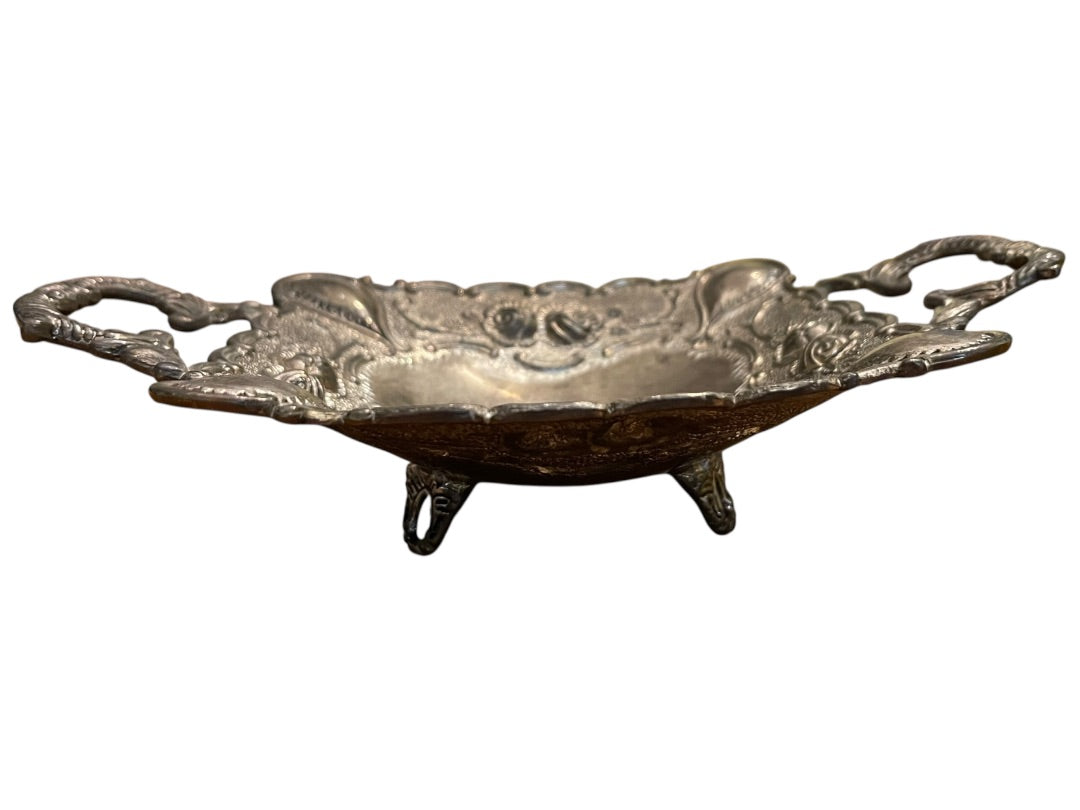 Godinger Silver Art Co 8" Footed Dish With Handles Silverplate