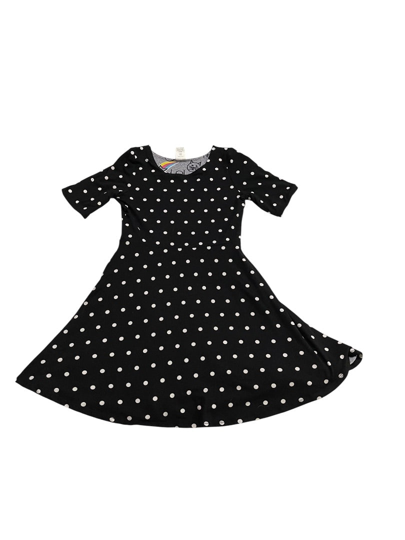 Size 8 Emily West Girls Reversible Tshirt Dress Polka Dot Graphic