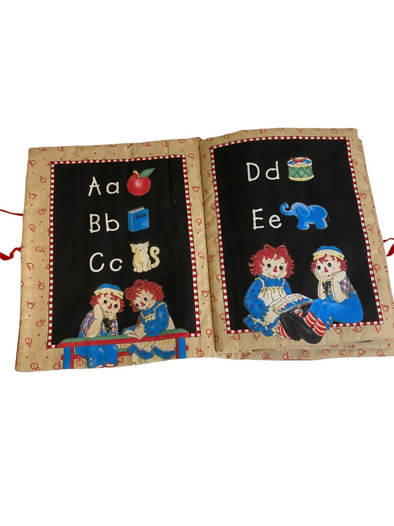 Vintage Raggedy Ann & Andy's Soft ABC Book Alphabet