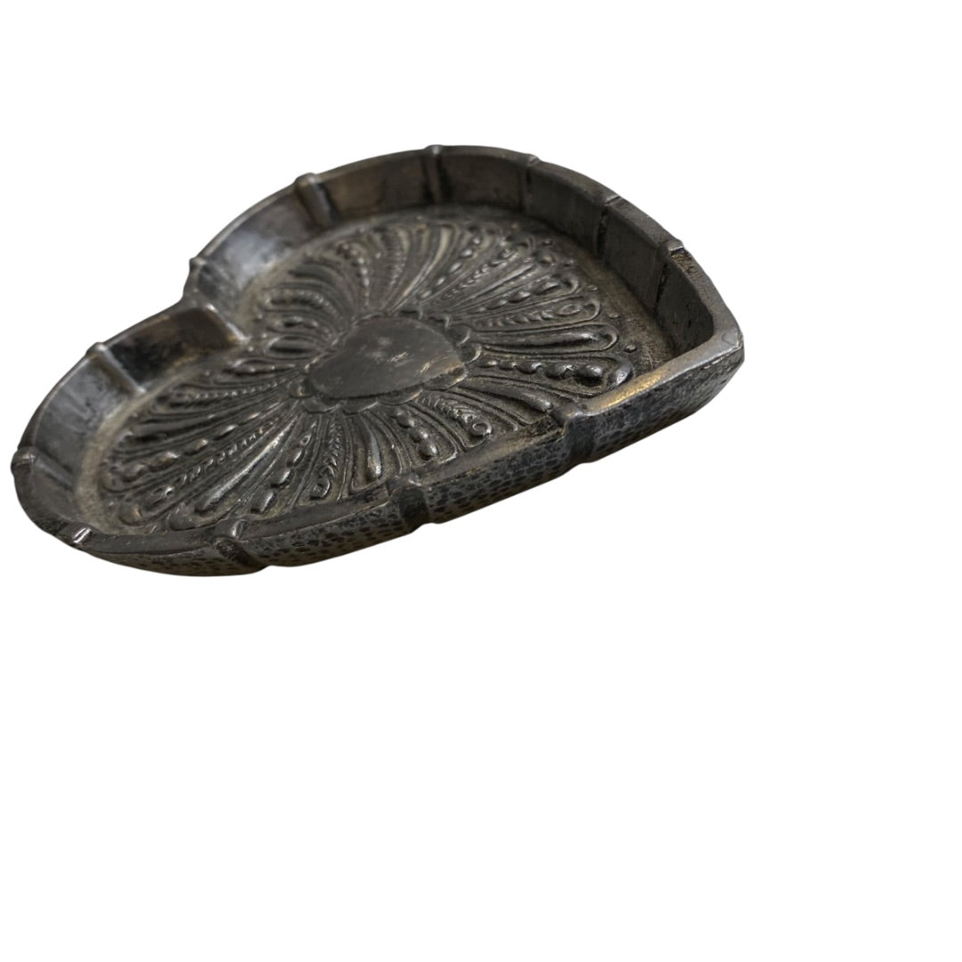 Pewter Heart Shaped Trinket Dish 1982 Metzke 4"