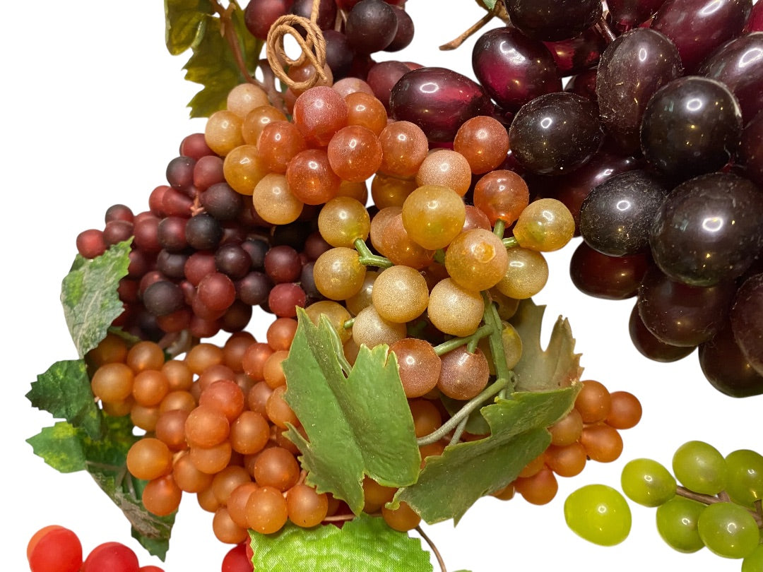 Vintage Fake Fruit 11 Bunches of Rubber Grapes Assorted Crafting