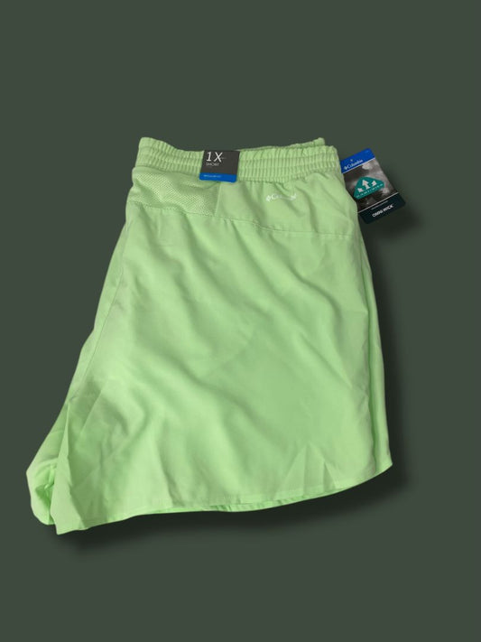 1X Columbia Womens Hike Short Green New Omni-Wick Pull On Lined