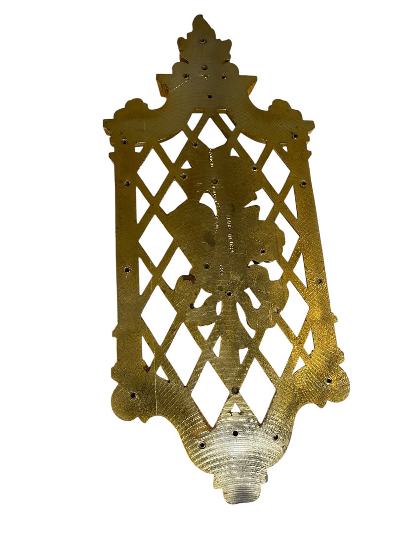 Dart Industries 1960s Gold Plastic Wall Decor 14" x 6" Hollywood Regency