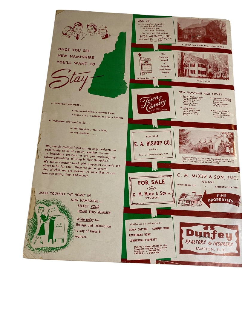 1955 New Hampshire Vacation Guide Magazine Jubilee Year Edition